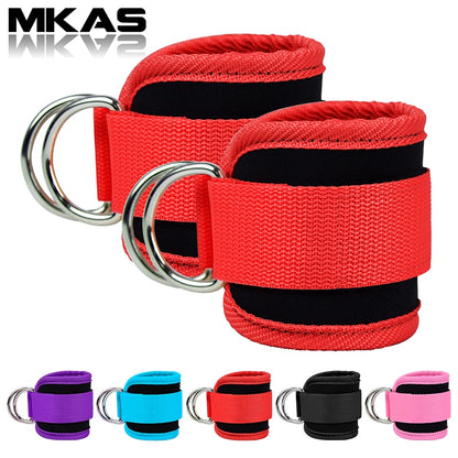 Cable Ankle Straps For Cable Machines Leg Exercises Double D-Ring