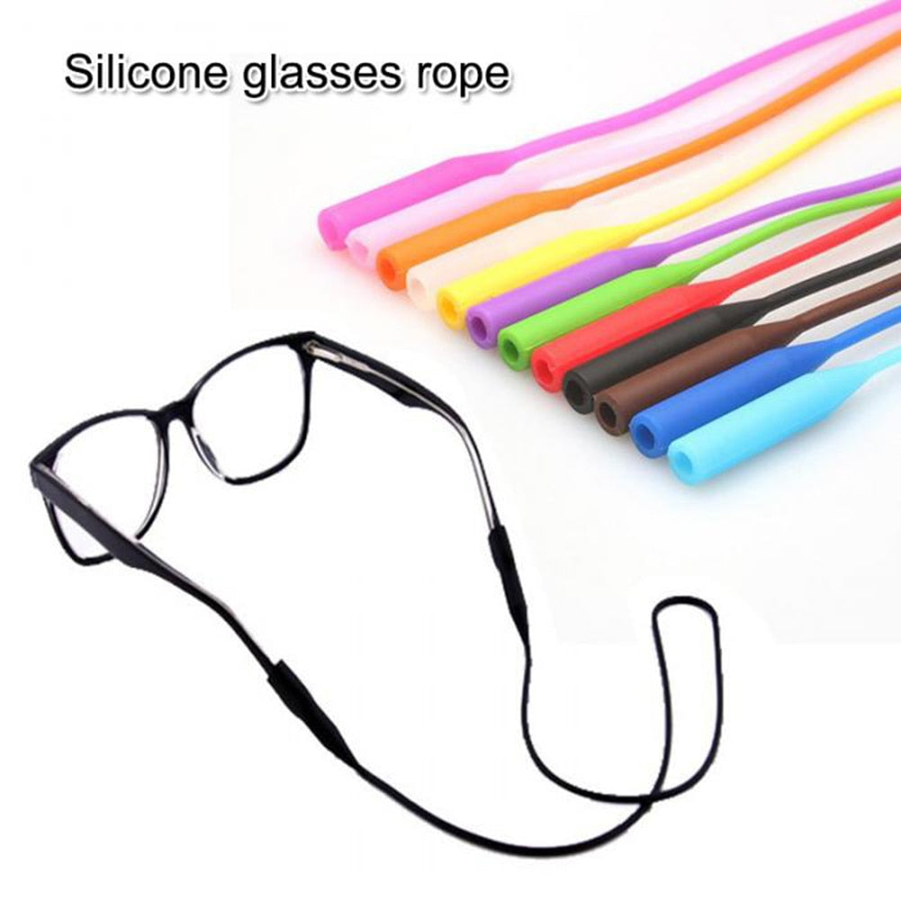 1PC Adjustable Silicone Eyeglass Straps Sunglasses String Ropes Glasses Chain Sport Band Holder Elastic Anti Slip Cords