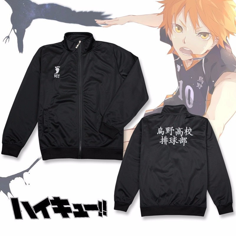 New Anime Haikyu Cosplay Jacket Haikyu Black