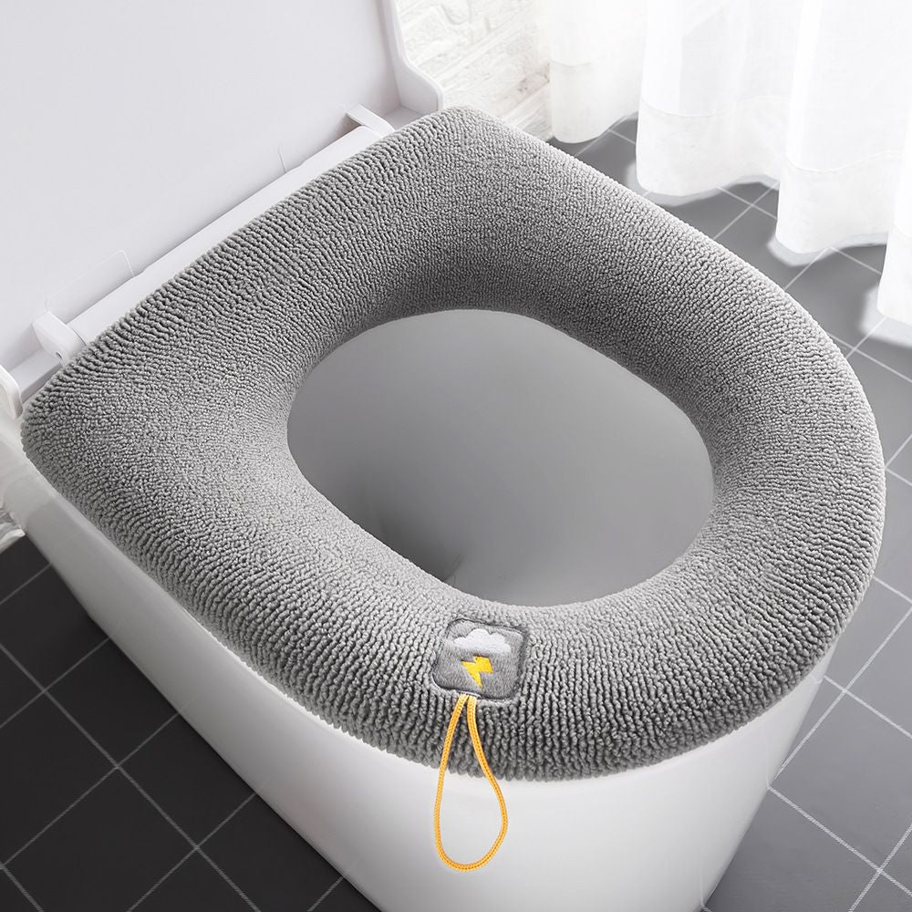 Universal Toilet Seat Cover Pumpkin Pattern Closestool Mat Soft Warm Toilet Seat Cushion Bathroom