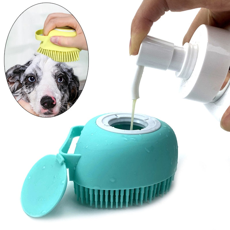 Bath Puppy Large Dog Cat Bath Massage Gloves Brush Soft