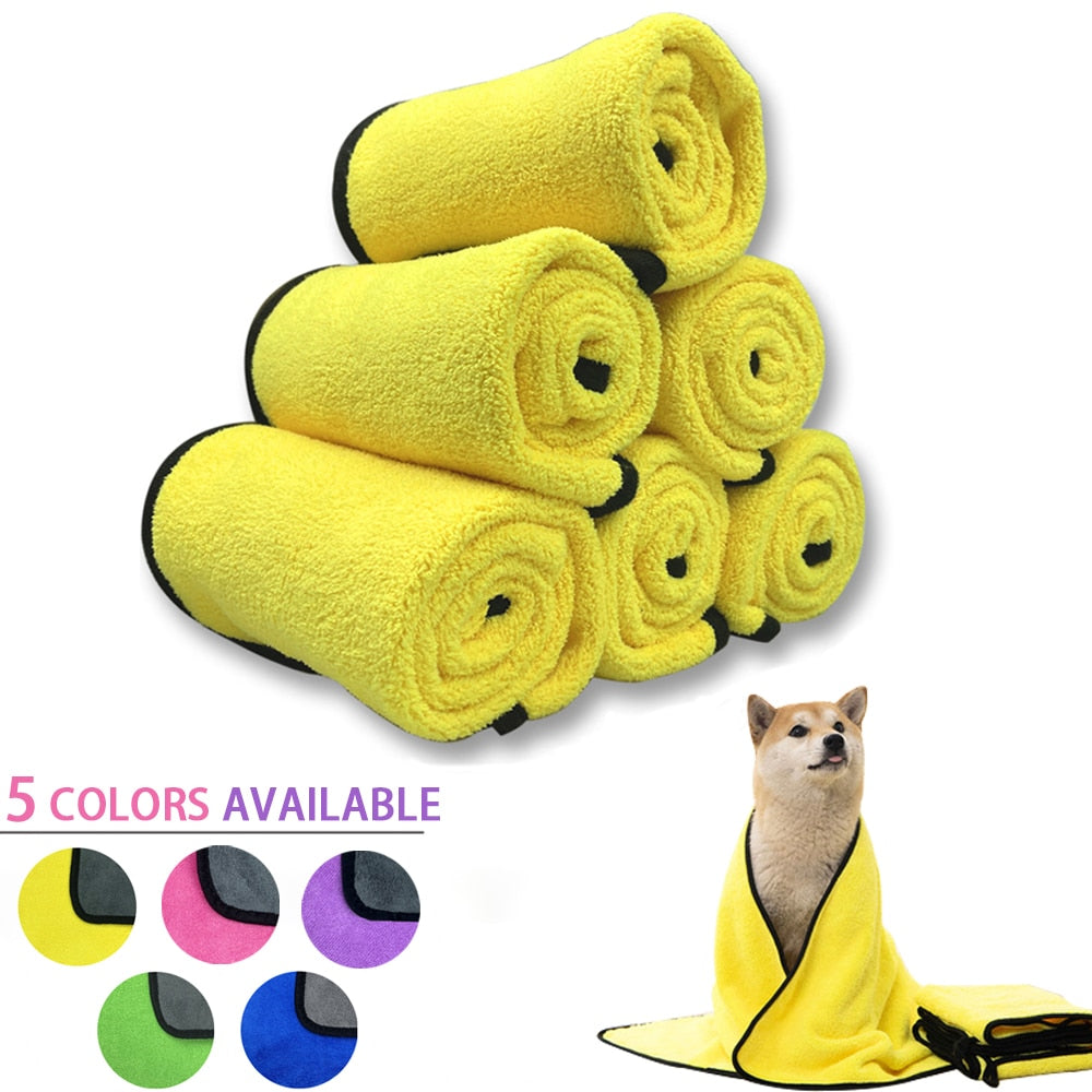 Quick drying dog and cat towels Soft fiber towels Absorbent bath towel Pet bathrobe Practical cleaning cloth Dog accessories