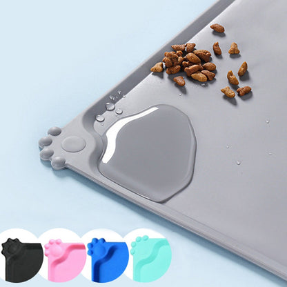 Silikon Hund Katze Schüssel Matte mit Hohe Lippen Nicht-Stick Wasserdicht Lebensmittel Fütterung Pad Welpen Feeder Tablett Wasser Kissen tischset