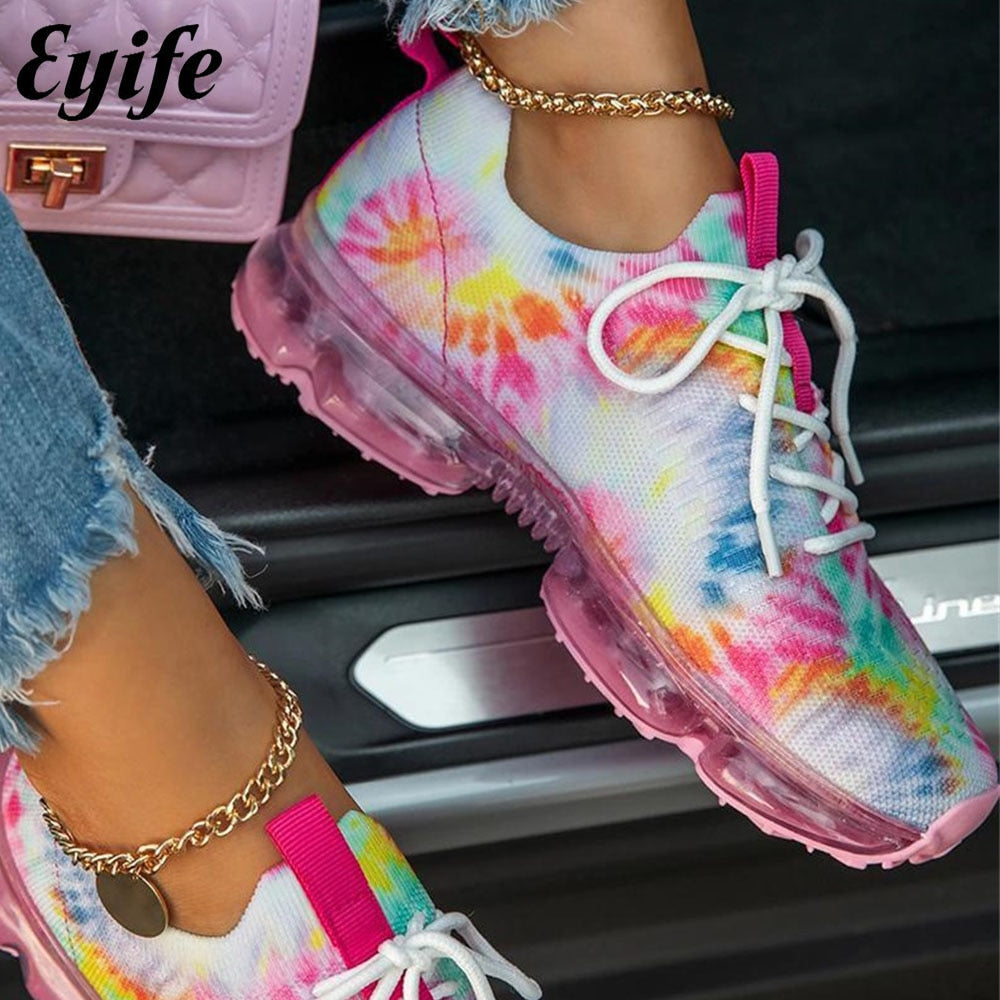 Women Sneakers Trends Spring New Stretch Fabric