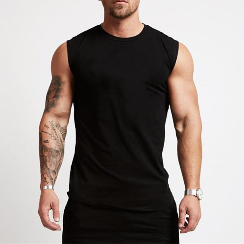 Gym Workout Sleeveless Shirt Tank Top Men Bodybuilding