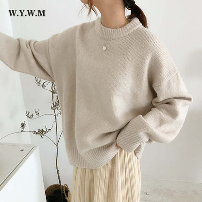 Cashmere Elegant Women Sweater Oversized Knitted Basic
