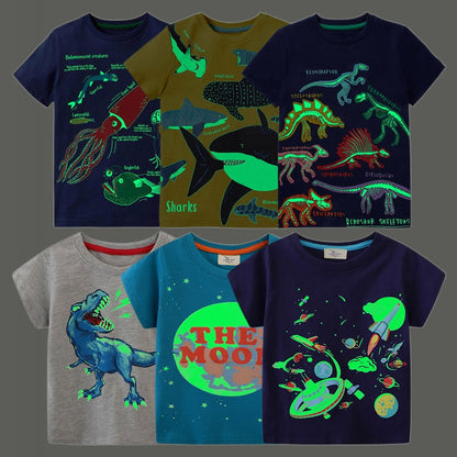 Summer New Fashion Children Luminous Dinosaur Shark Cartoon