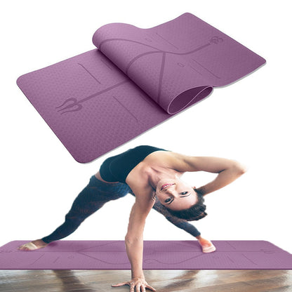 6MM dichte TPE Yoga Matte Übung Pad Non-slip Folding Gym Fitness