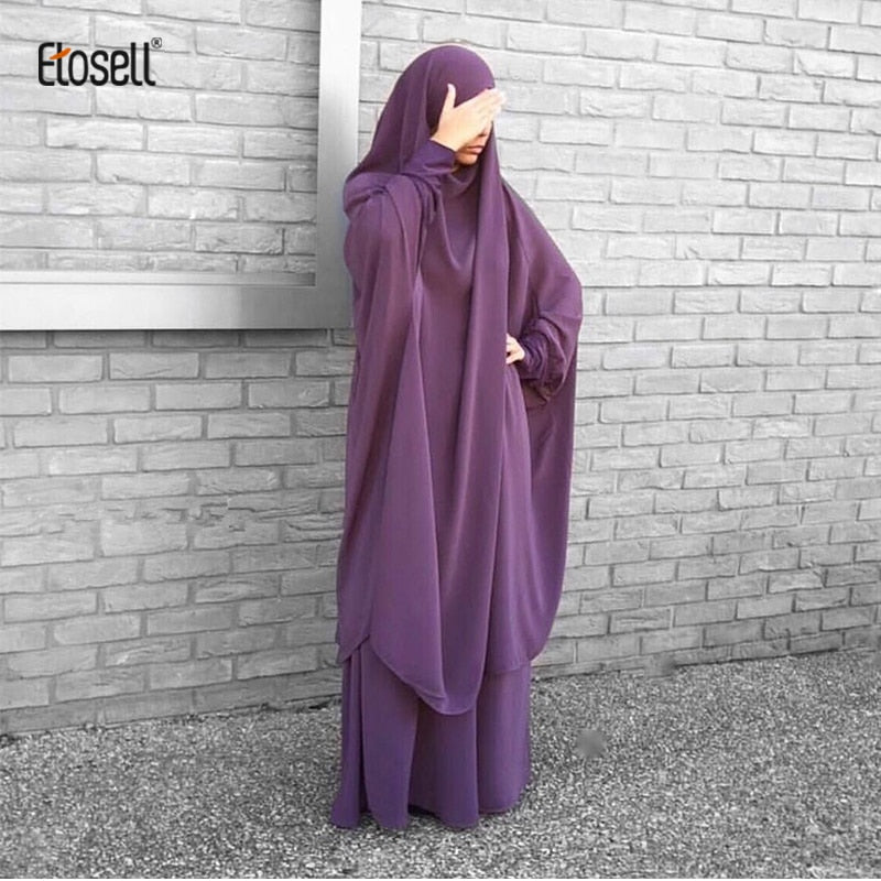 Lange Khimar Volle Abdeckung Ramadan Kleid Abayas Islamische Tuch