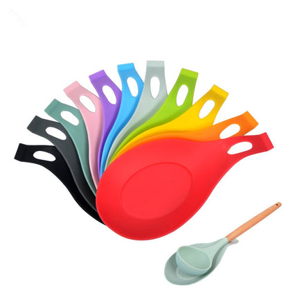 Silicone Insulation Spoon Rest Heat Resistant Placemat Drink Glass Coaster Tray Spoon Pad Food Mat Pot Holder Kitchen Accessories