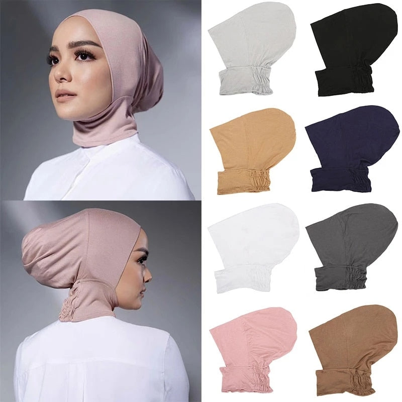 Moslemische Innere Kappe Hijab Für Frauen Solide Underscarf Hijab